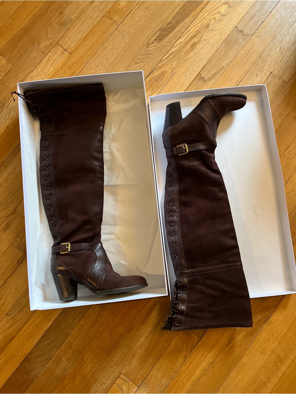 Dior Vintage Intrigante thigh Boots sz 39 brown